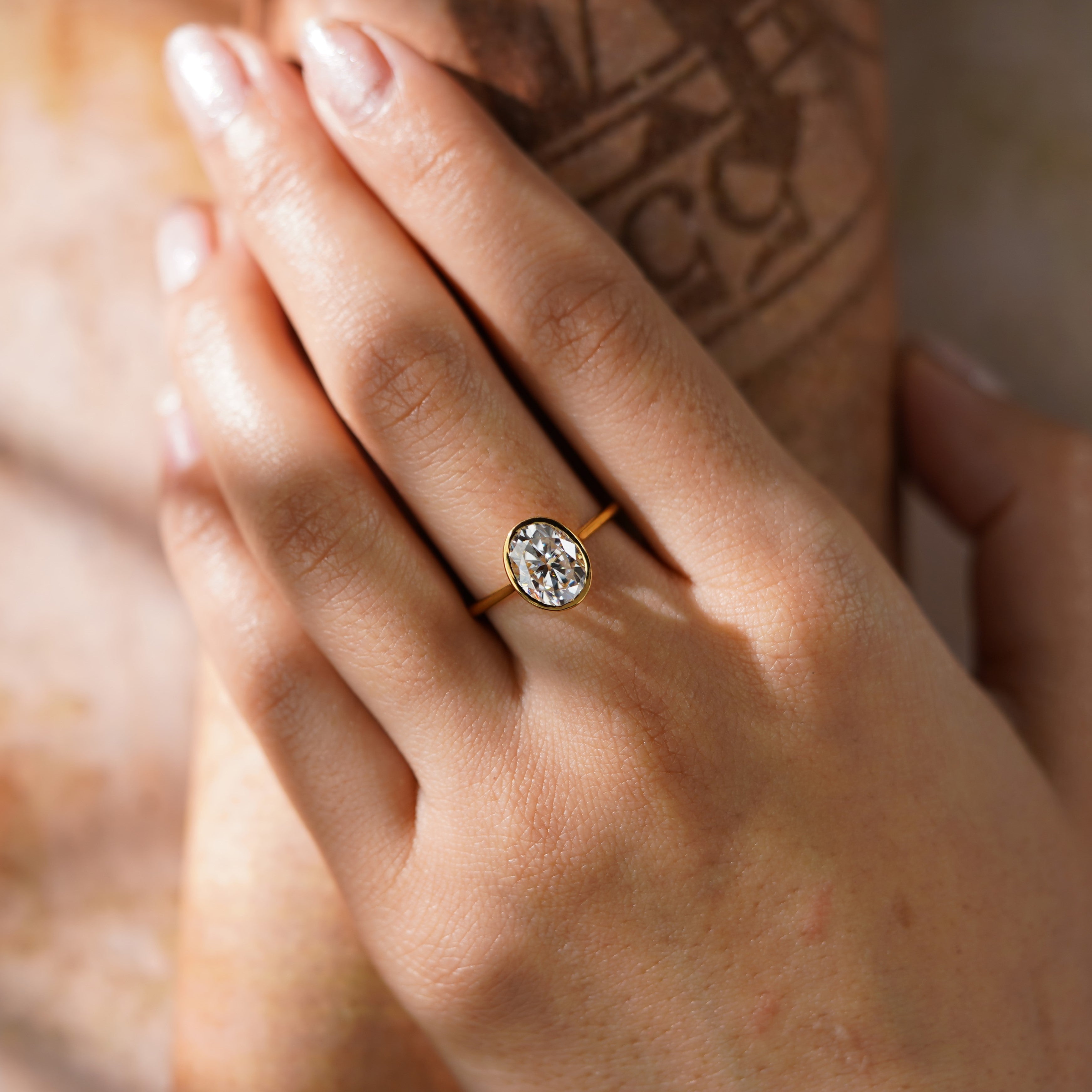 Oval Solitaire Engagement Ring – 2 CT Lab Grown Diamond